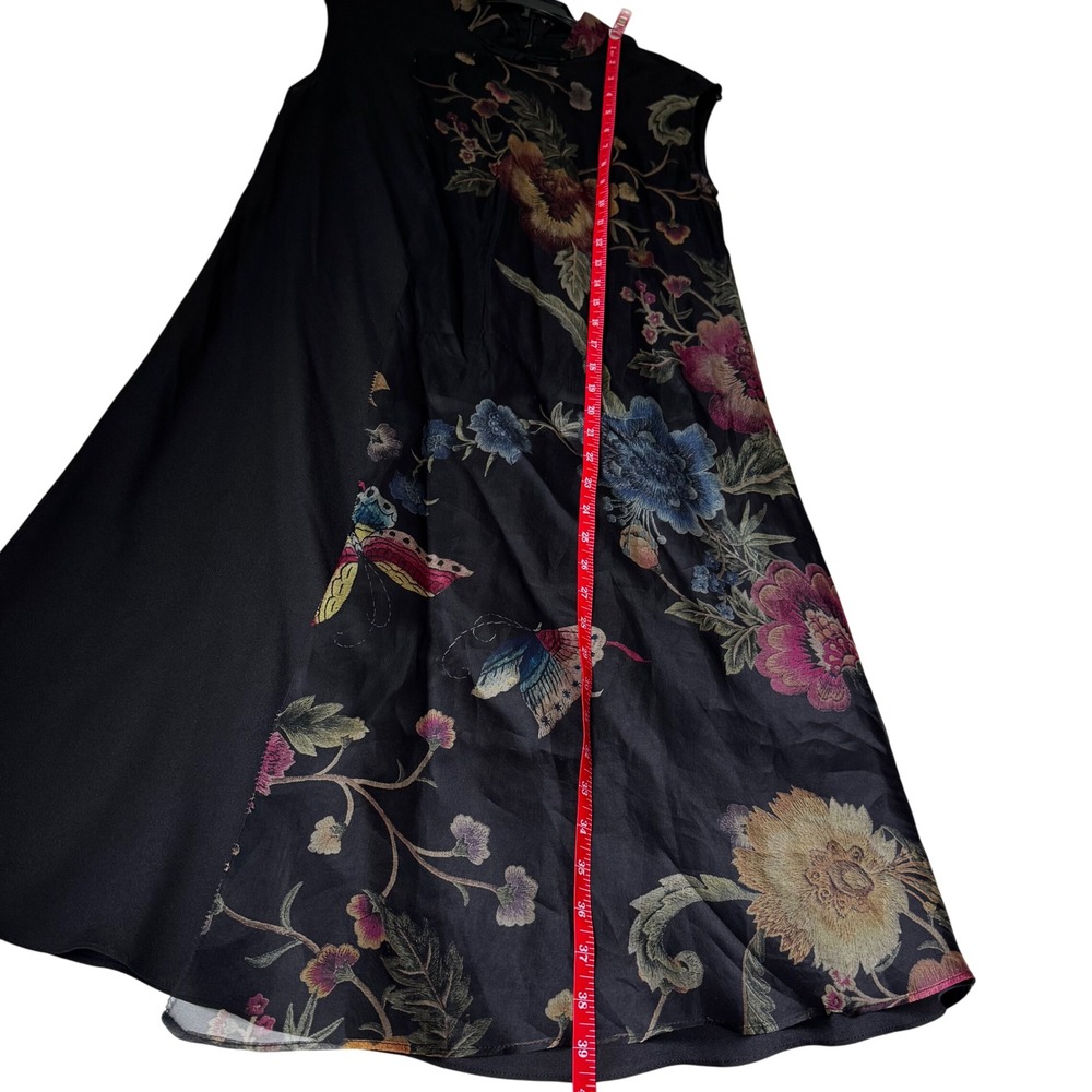 DDER Silk Chinese Style Floral Sleeveless Dress Women's M fairy goth‎ flows - Picture 10 of 14